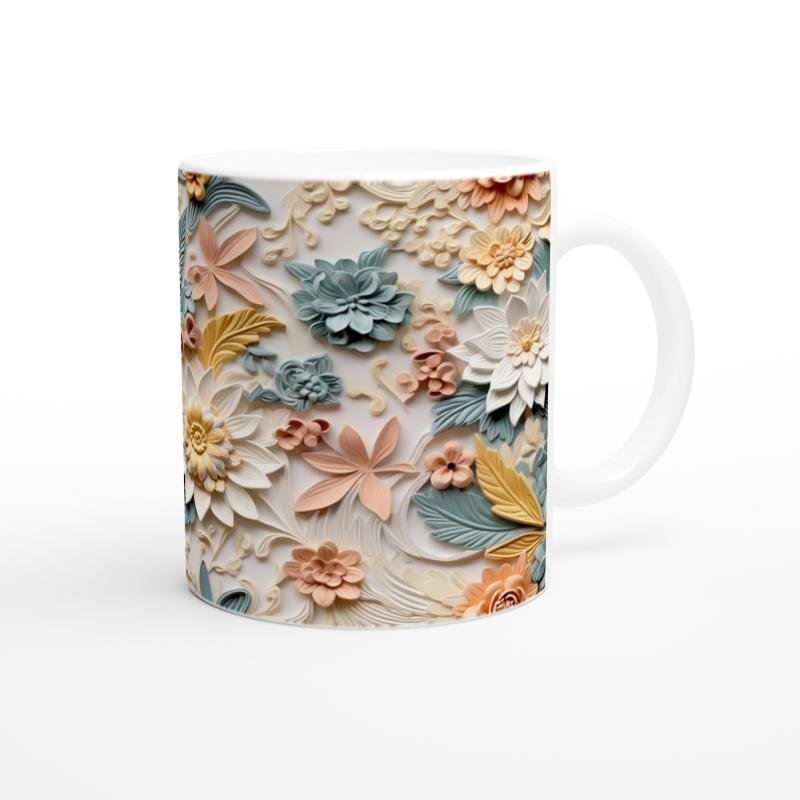 Şeftali Çiçeği Dokunuşlu Kupa Bardak - 3