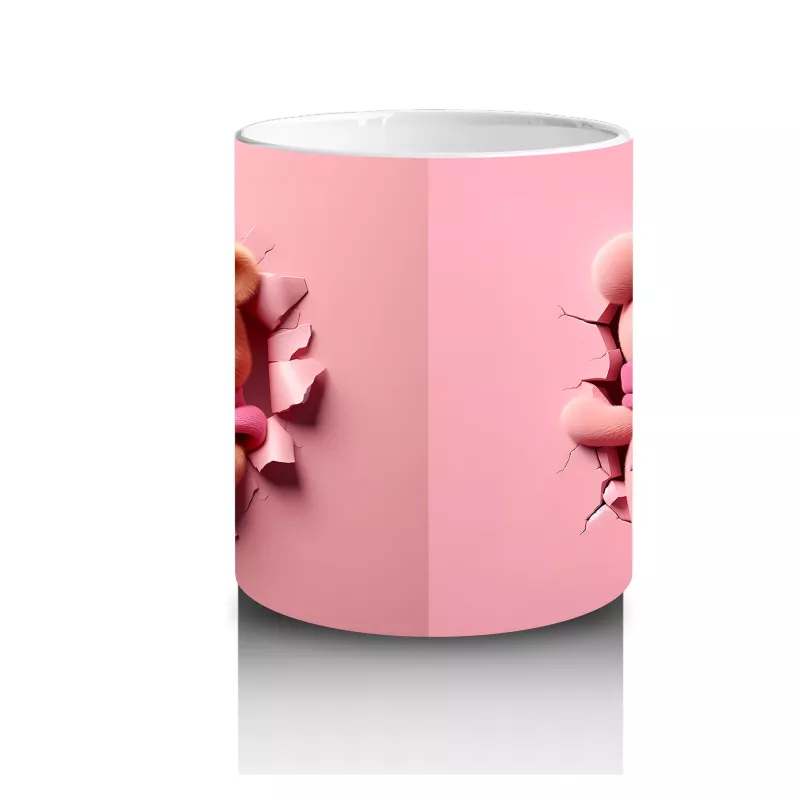 Sevimli Ayıcık ve Kalpli Oyuncak – Baskılı Kahve Kupası - 3