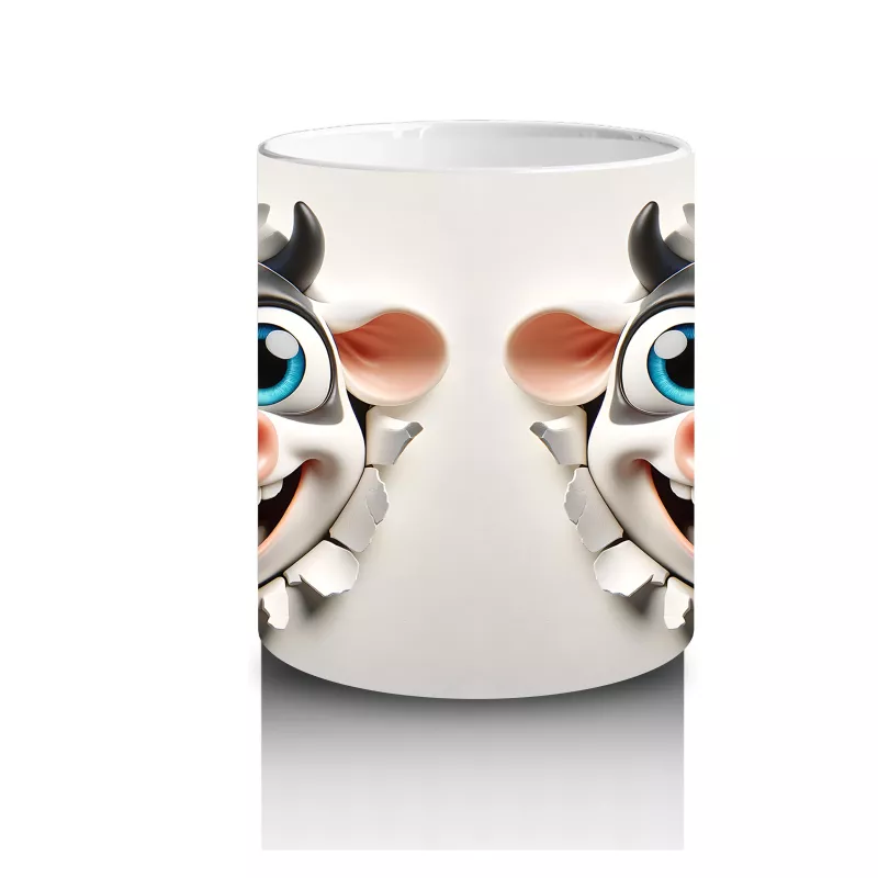 Sevimli İnek Çifti – Baskılı Kahve Kupası - 3