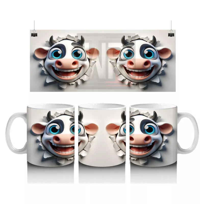 Sevimli İnek Çifti – Baskılı Kahve Kupası