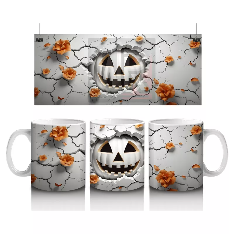 Sırlı Gülümsemesiyle Duvardan Çıkan Kabak – Hediyelik Kahve Kupası