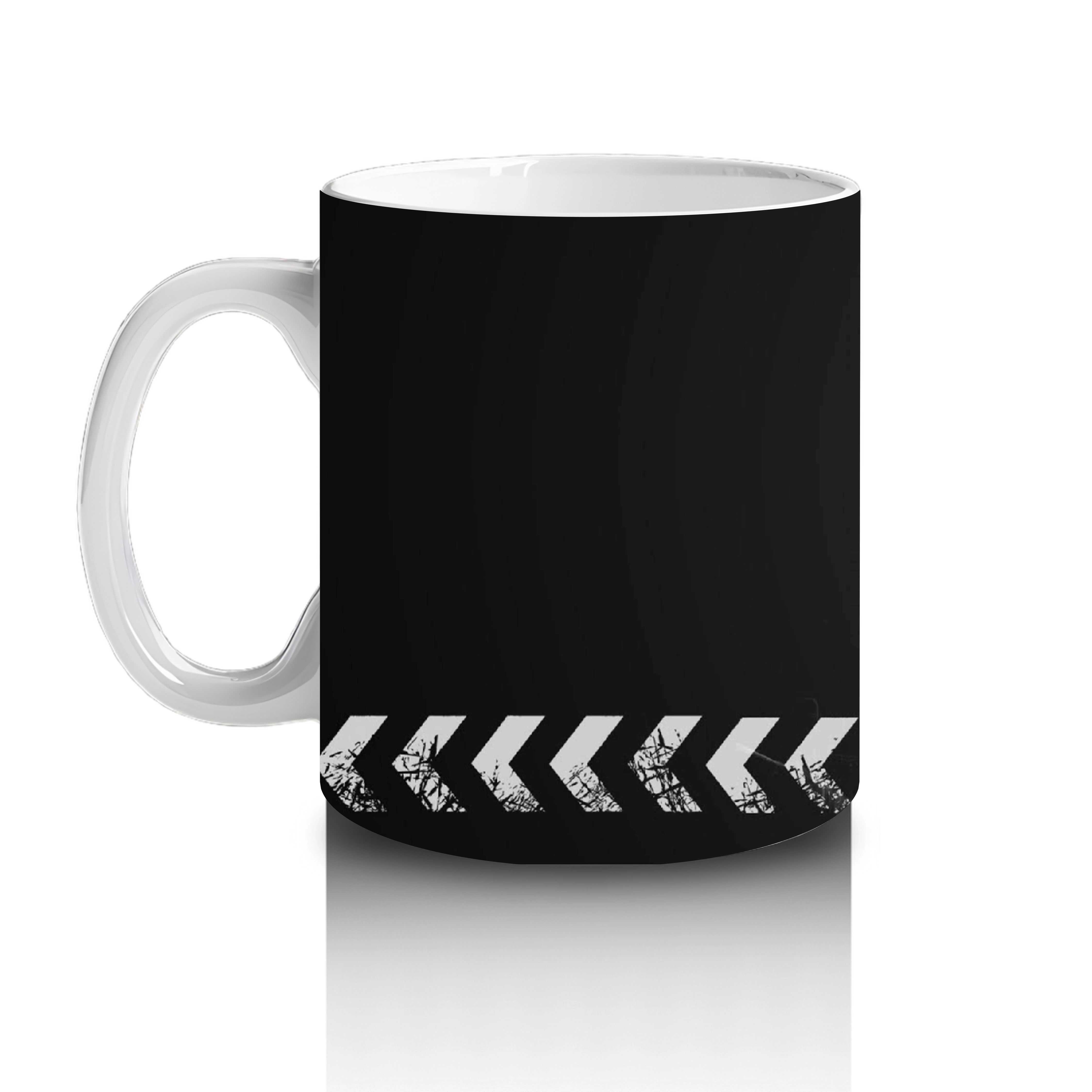 Siyah Zemin Üzerinde Kaplan Portresi – Baskılı Kahve Kupası - 2