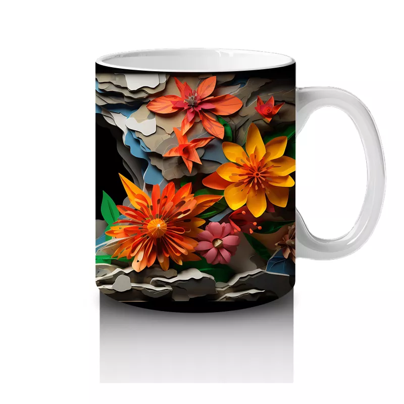 Siyah Zemin Üzerinde Parlayan Yusufçuk – Baskılı Kahve Kupası - 4