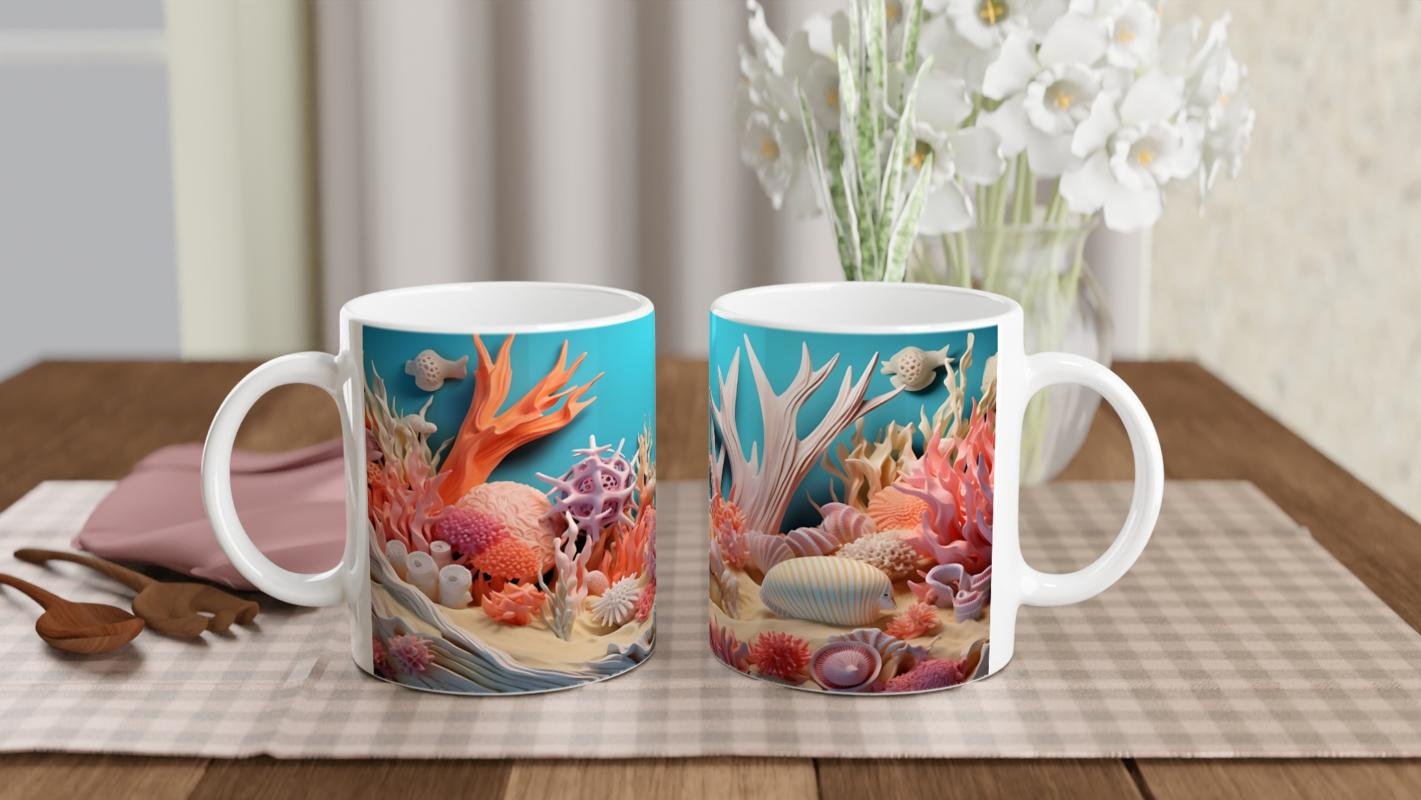 Soyut Mercan Dünyası Kupa Bardak - 5