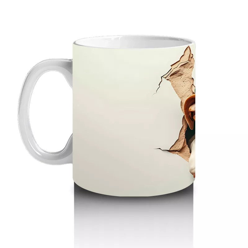 St. Patrick Şapkasıyla Çatlakta Bulldog – Baskılı Kahve Kupası - 2