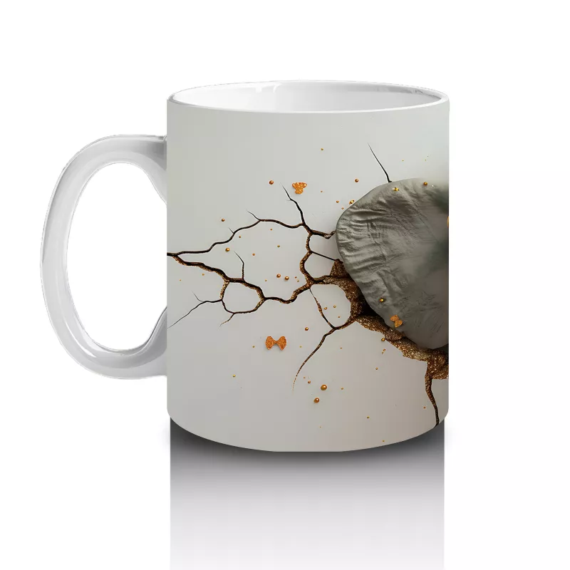 St. Patrick Şapkasıyla Fil Figürü – Baskılı Kahve Kupası - 2