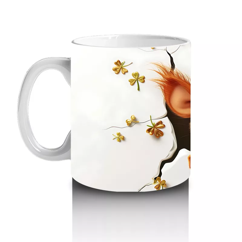 St. Patrick’s Temalı Sevimli Fare Karakteri - Baskılı kahve kupası - 2