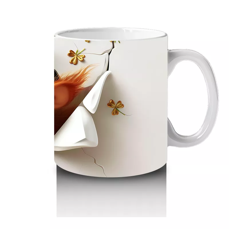 St. Patrick’s Temalı Sevimli Fare Karakteri - Baskılı kahve kupası - 4