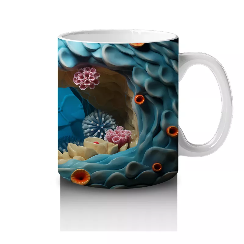 Sualtı Dünyasında Tek Palyaço Balığı – Baskılı Kahve Kupası - 4