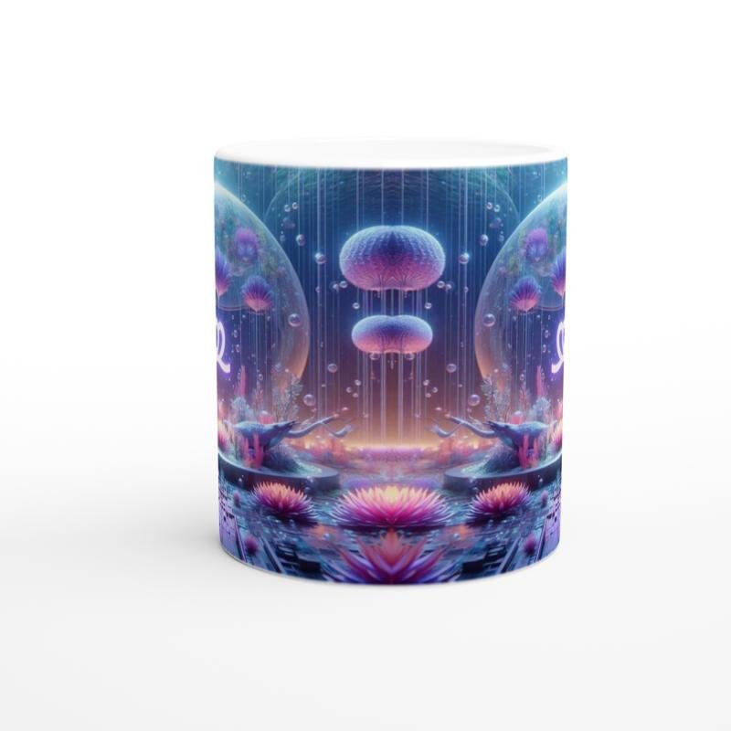 Terazi Burcu Baskılı Kahve Kupası - Astral Denizaltı Dünyası Vs1 - 2