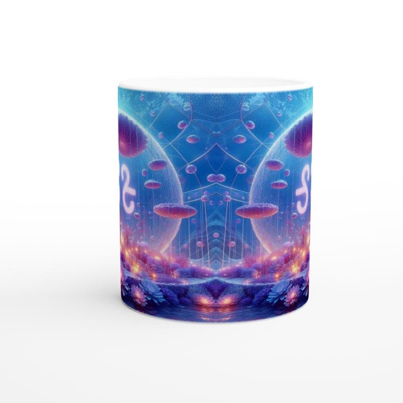 Terazi Burcu Baskılı Kahve Kupası - Astral Denizaltı Dünyası Vs4 - 2