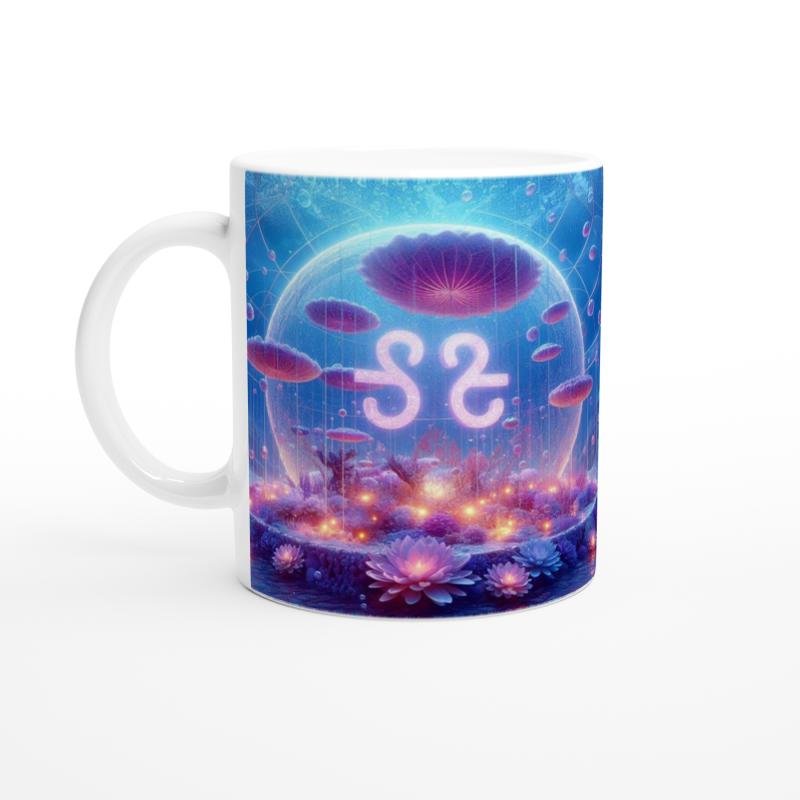 Terazi Burcu Baskılı Kahve Kupası - Astral Denizaltı Dünyası Vs4