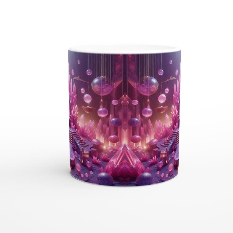 Terazi Burcu Baskılı Kahve Kupası - Büyülü Kristal Mağarası Temalı Vs2 - 2