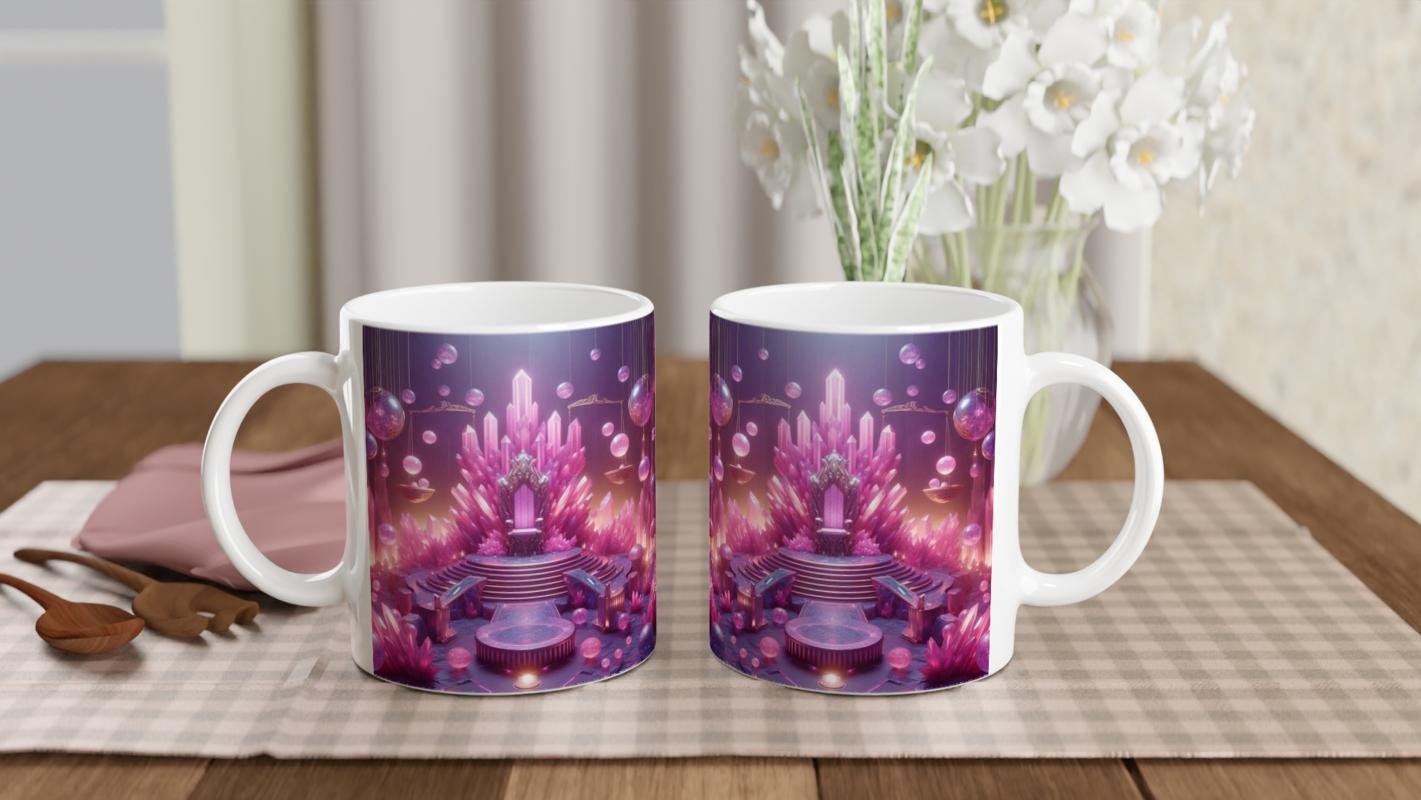 Terazi Burcu Baskılı Kahve Kupası - Büyülü Kristal Mağarası Temalı Vs2 - 5