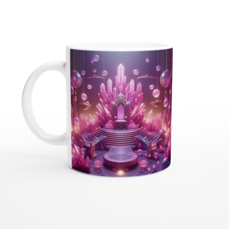 Terazi Burcu Baskılı Kahve Kupası - Büyülü Kristal Mağarası Temalı Vs2