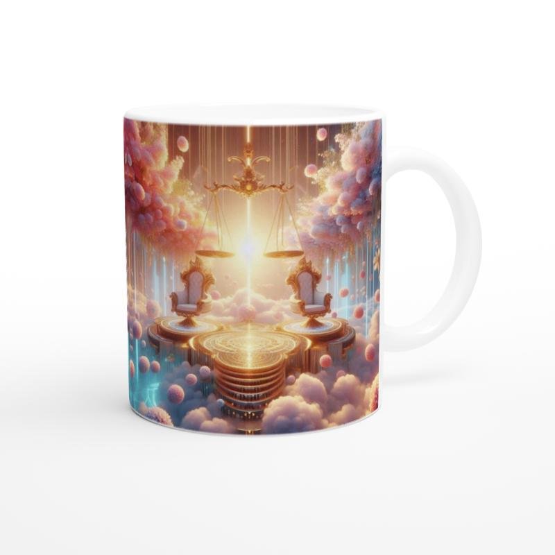 Terazi Burcu Baskılı Kahve Kupası - Elementsel Doğa Krallığı Temalı Vs1 - 3