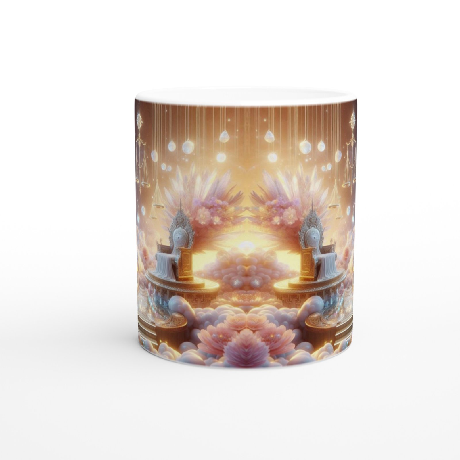 Terazi Burcu Baskılı Kahve Kupası - Elementsel Doğa Krallığı Temalı Vs4 - 2