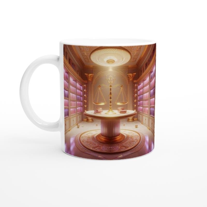 Terazi Burcu Baskılı Kahve Kupası - Zodyak Kütüpanesi Vs2