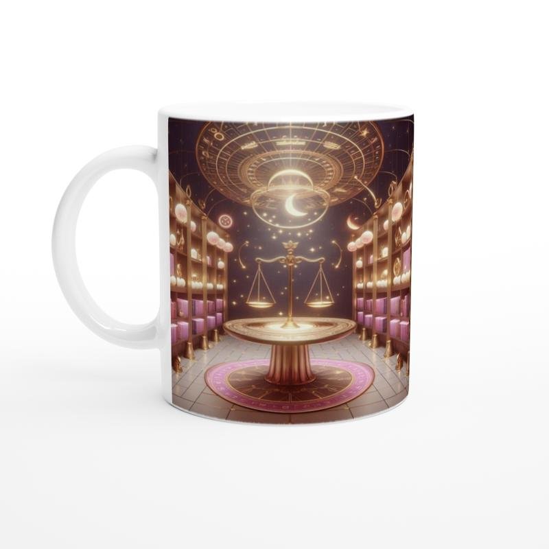 Terazi Burcu Baskılı Kahve Kupası - Zodyak Kütüpanesi Vs4