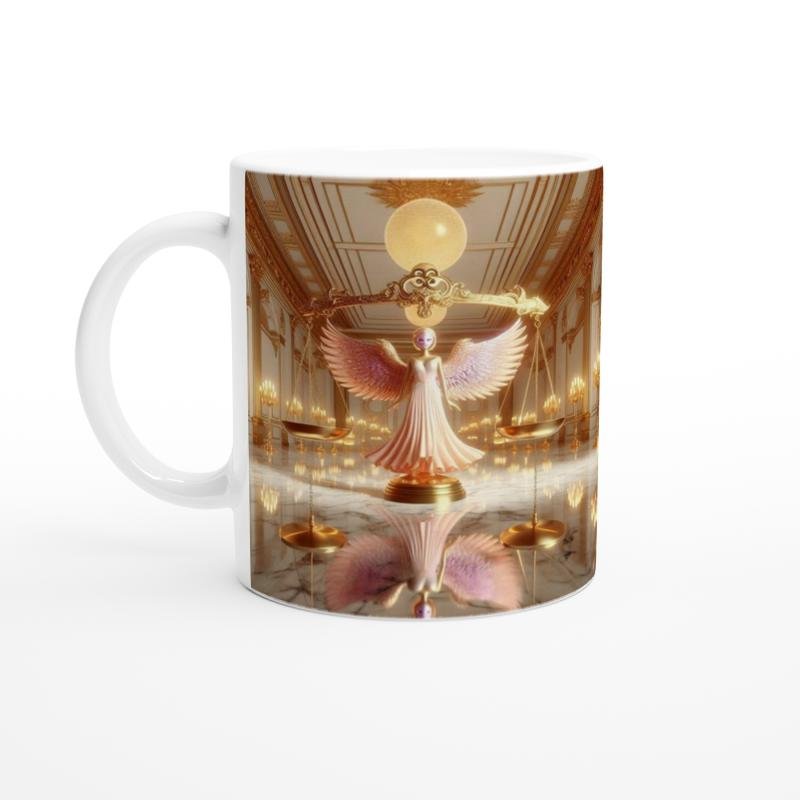 Terazi Burcu Baskılı Kahve Kupası - Zodyak Maskeli Balo Vs3