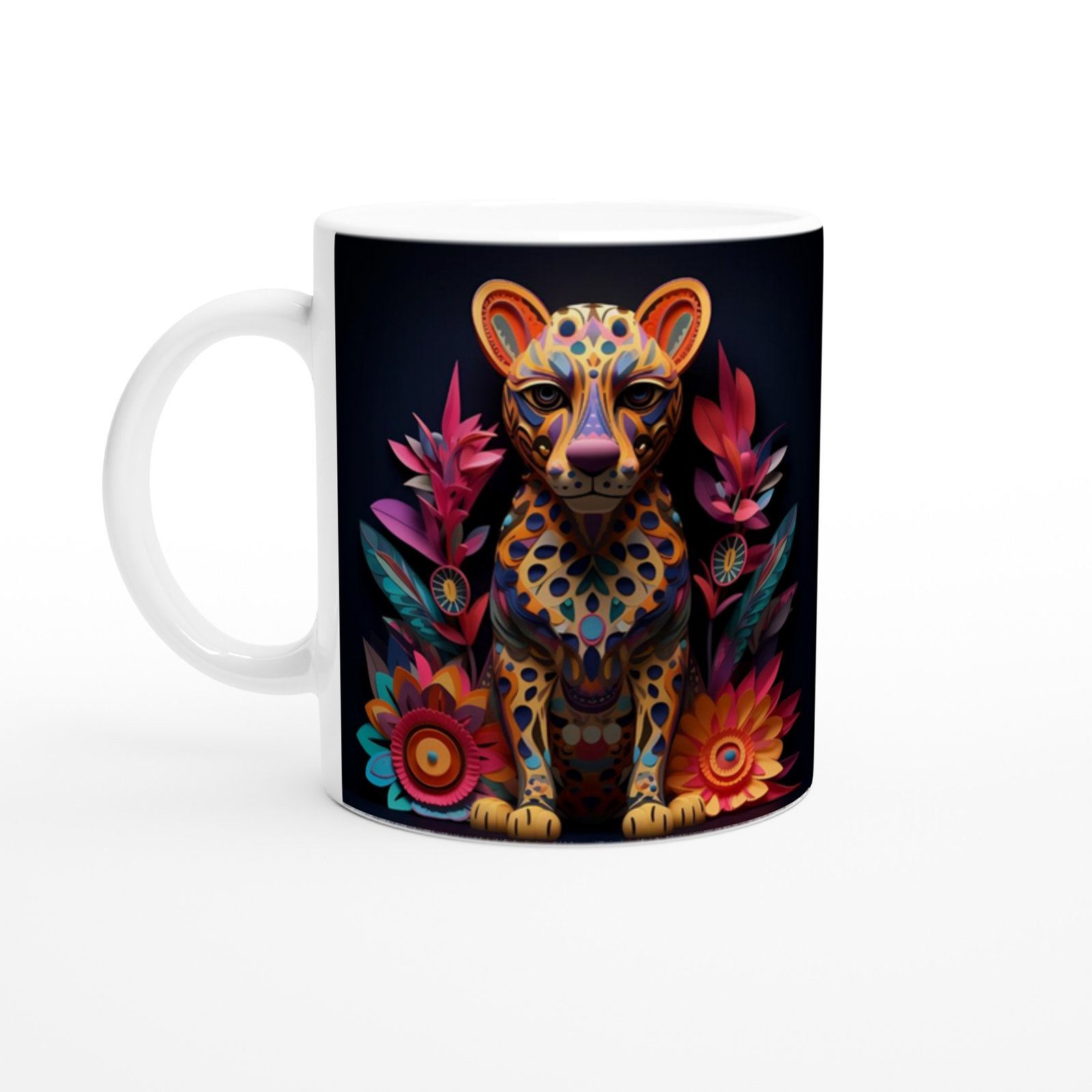 Tropik Vahşi Renkli Leopar Kupa Bardak