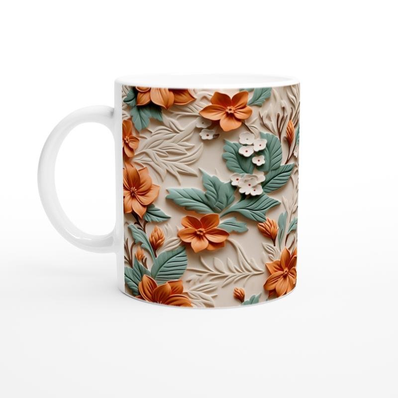 Turuncu Nilüfer Esintili Kupa Bardak