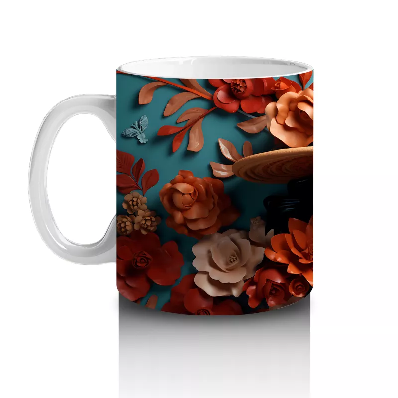 Turuncu Şapkalı Mavi Ruh – Hediyelik Kahve Kupası - 2