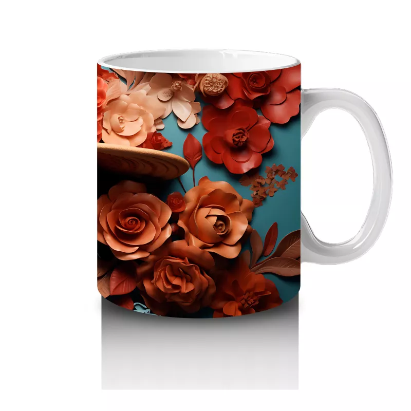 Turuncu Şapkalı Mavi Ruh – Hediyelik Kahve Kupası - 4