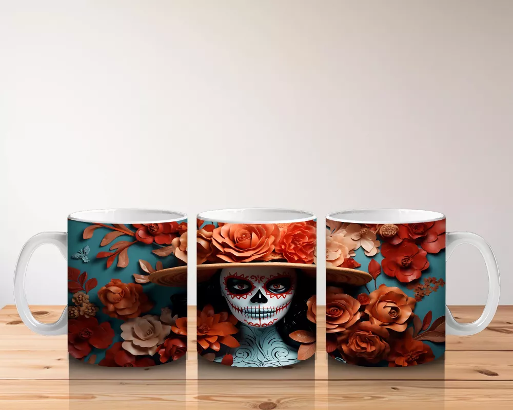 Turuncu Şapkalı Mavi Ruh – Hediyelik Kahve Kupası - 5