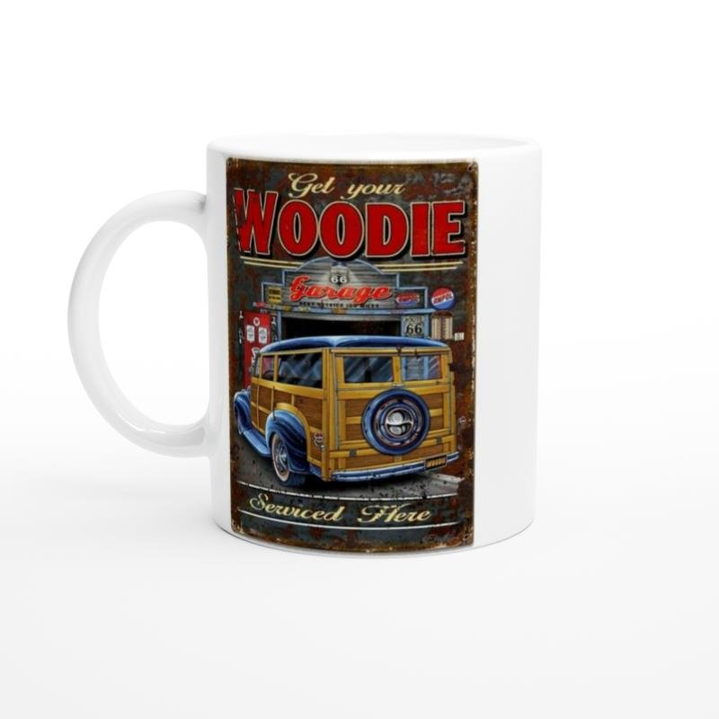 Woodie Garaj Servis Temalı Retro Kupa