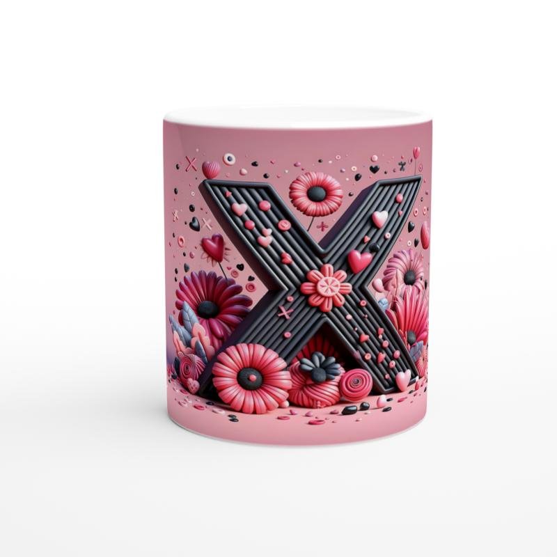 X Harfi Dinamik Tasarımlı Kupa Bardak