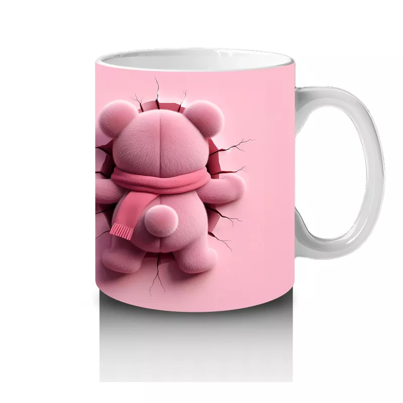 Yan Yana Pembe Ayıcıklar – Baskılı Kahve Kupası - 4