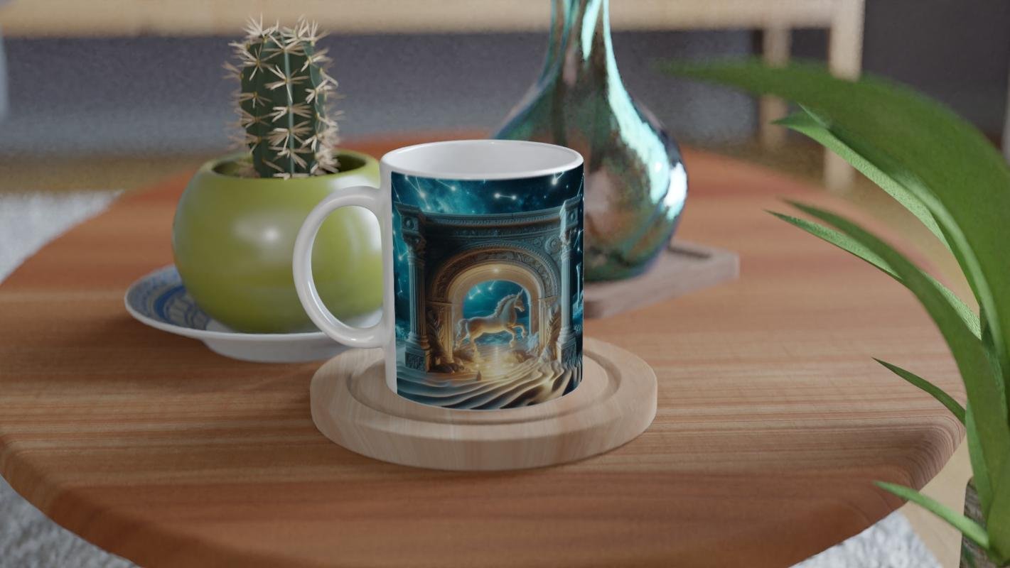 Yay Burcu Baskılı Kahve Kupası - Astral Denizaltı Dünyası Vs2 - 4