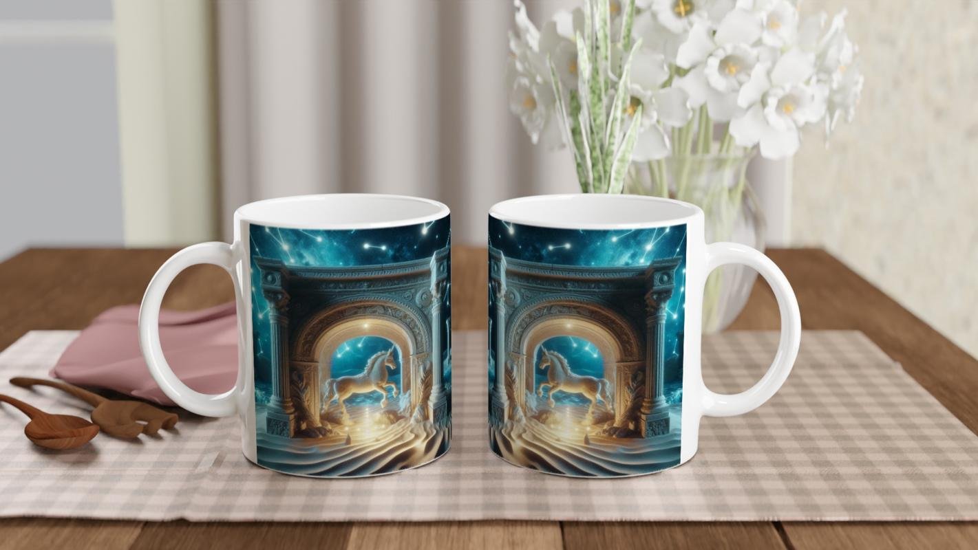 Yay Burcu Baskılı Kahve Kupası - Astral Denizaltı Dünyası Vs2 - 5