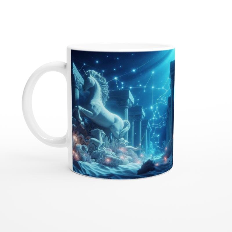 Yay Burcu Baskılı Kahve Kupası - Astral Denizaltı Dünyası Vs4