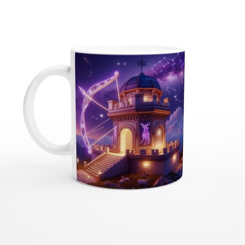 Yay Burcu Baskılı Kahve Kupası - Burçlar Krallığı Şatosu Vs1