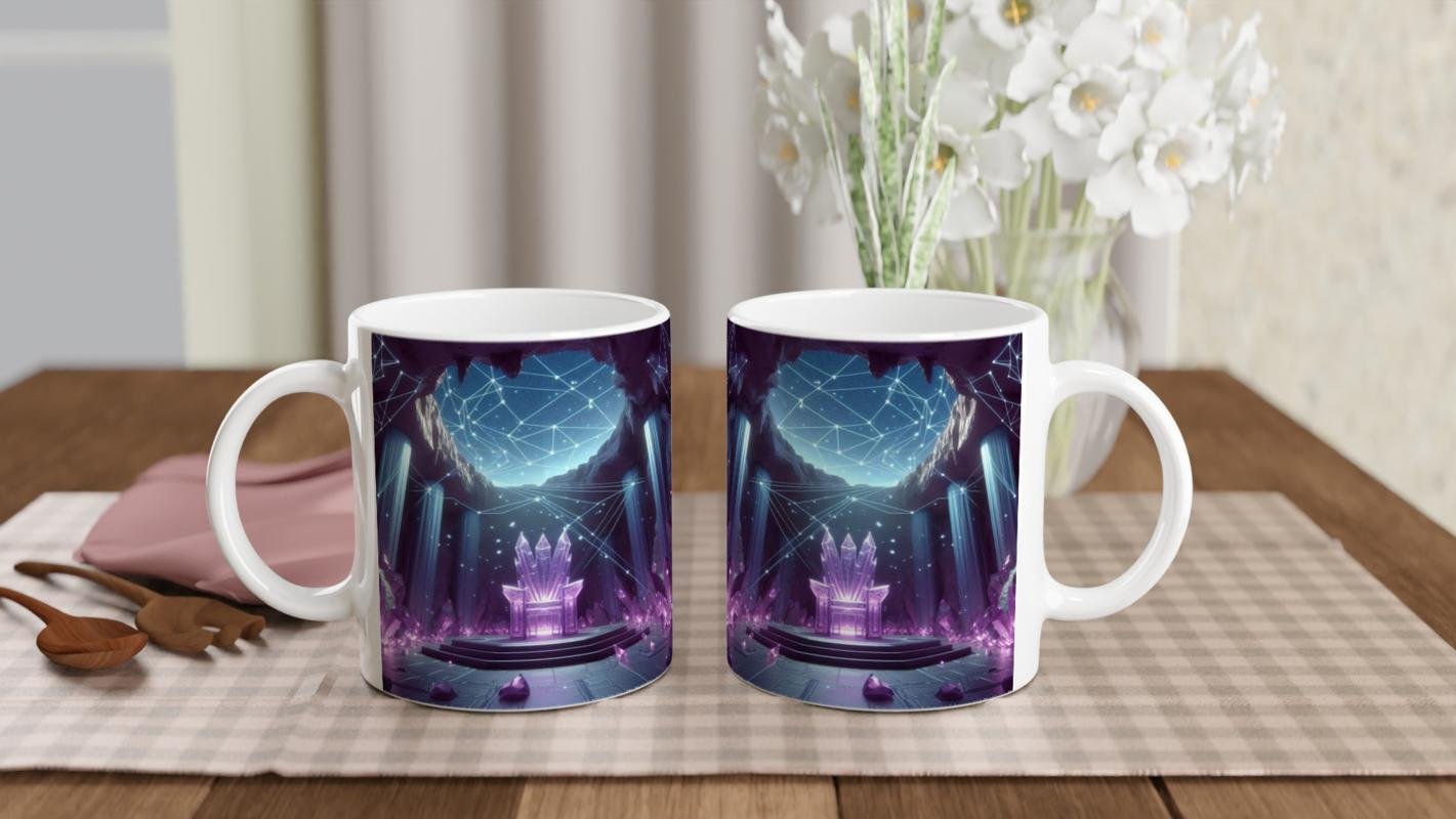 Yay Burcu Baskılı Kahve Kupası - Büyülü Kristal Mağarası Temalı Vs1 - 5