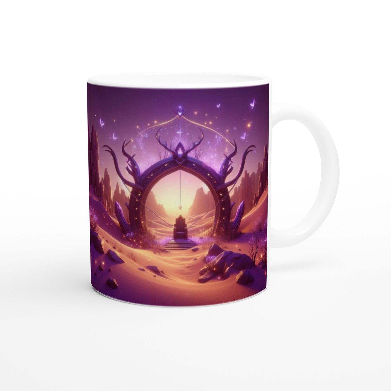 Yay Burcu Baskılı Kahve Kupası - Elementsel Doğa Krallığı Temalı Vs2 - 3