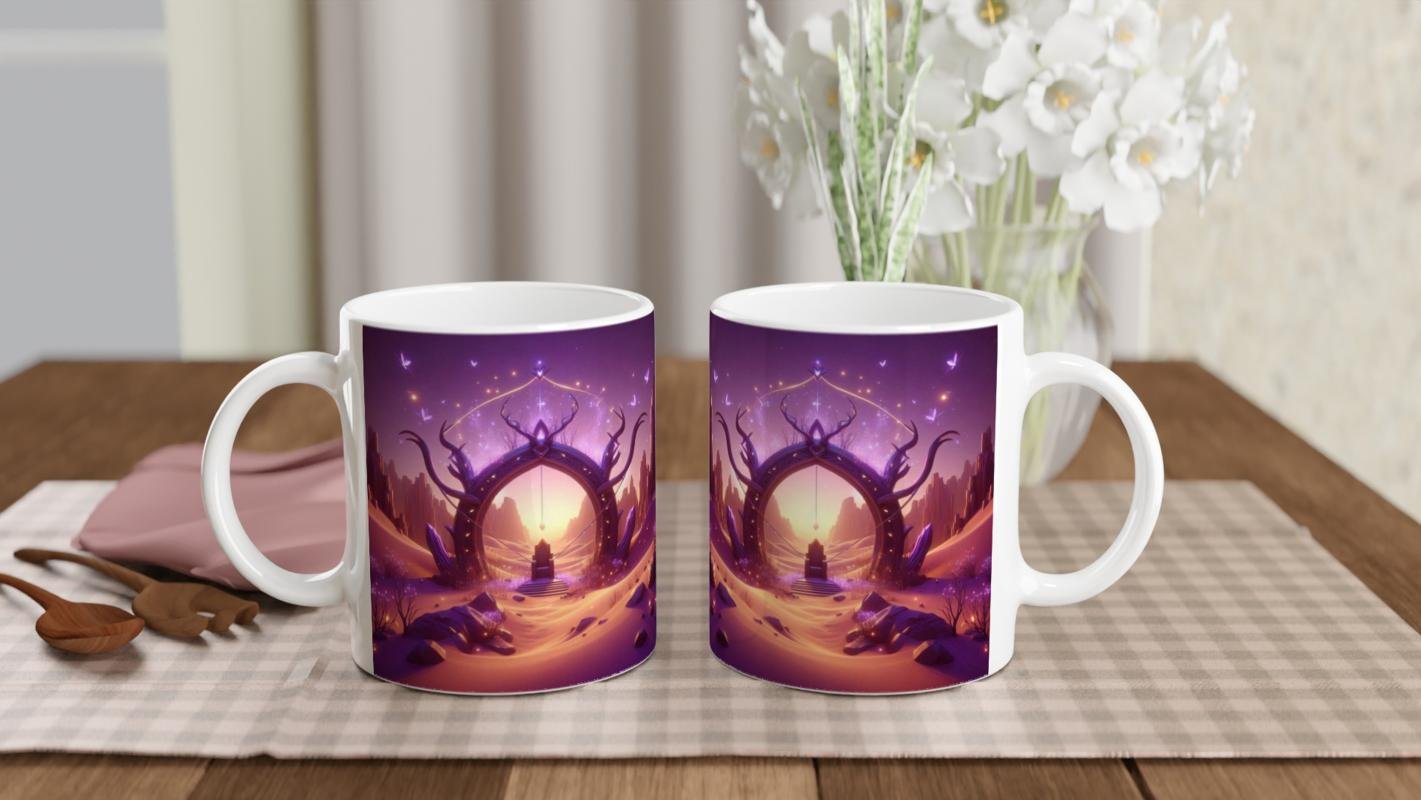 Yay Burcu Baskılı Kahve Kupası - Elementsel Doğa Krallığı Temalı Vs2 - 5