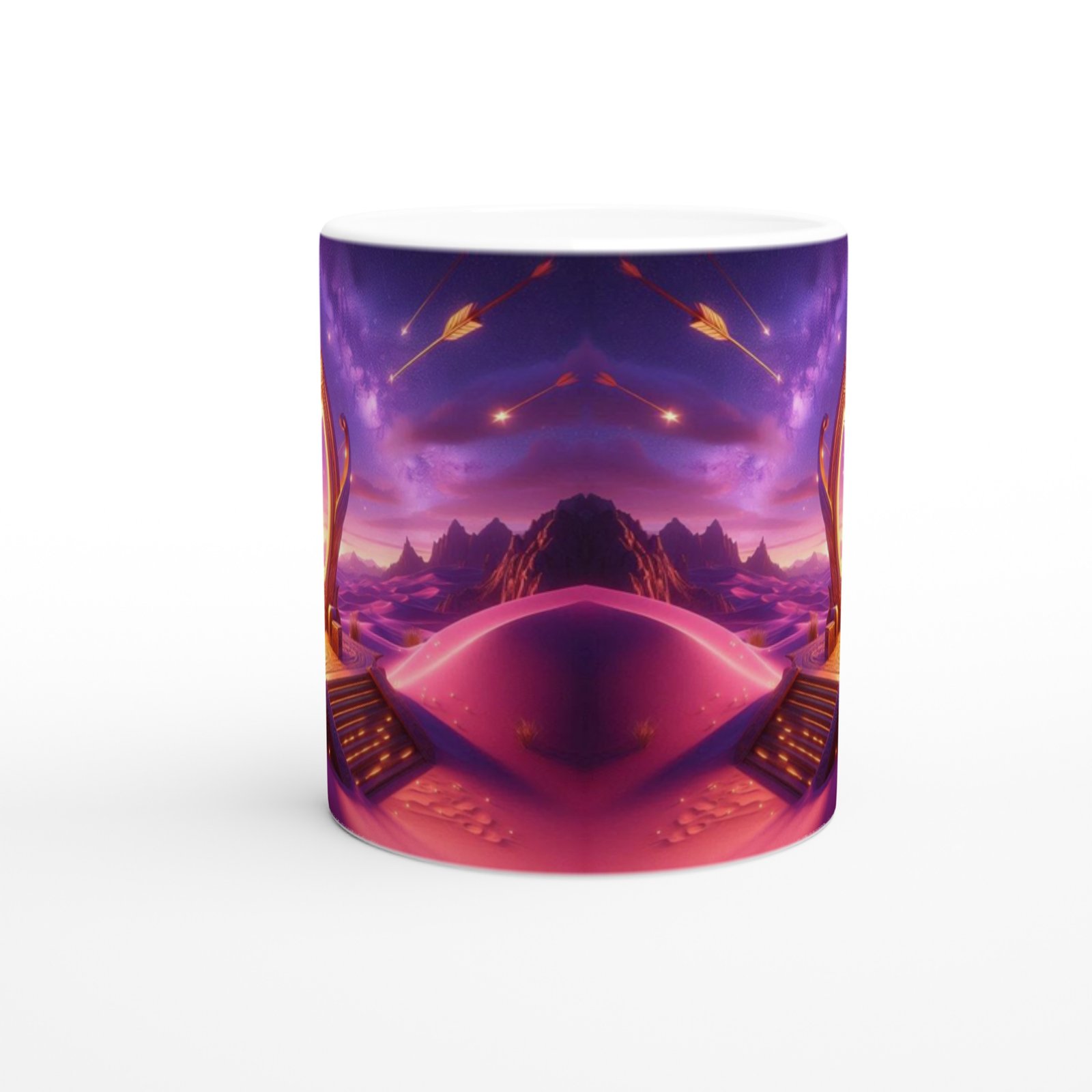 Yay Burcu Baskılı Kahve Kupası - Elementsel Doğa Krallığı Temalı Vs4 - 2