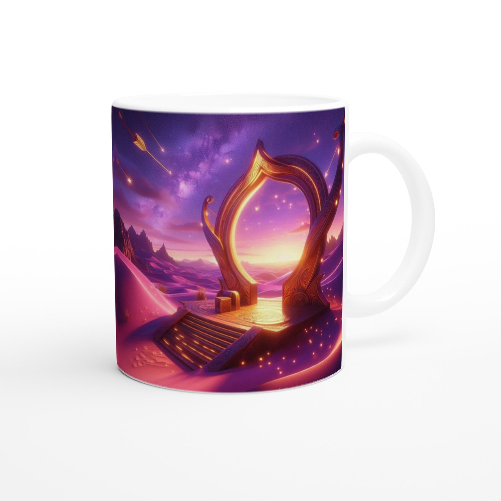 Yay Burcu Baskılı Kahve Kupası - Elementsel Doğa Krallığı Temalı Vs4 - 3