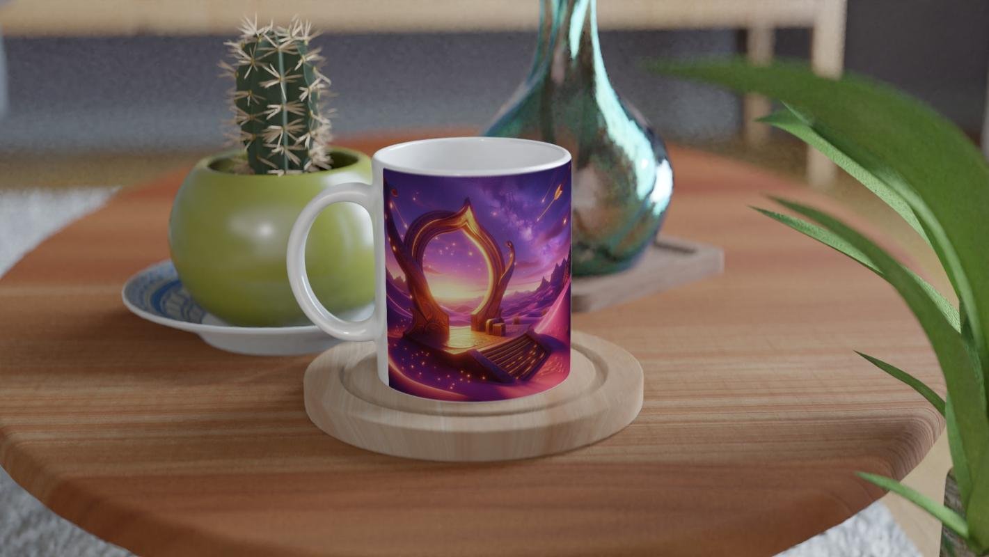 Yay Burcu Baskılı Kahve Kupası - Elementsel Doğa Krallığı Temalı Vs4 - 4