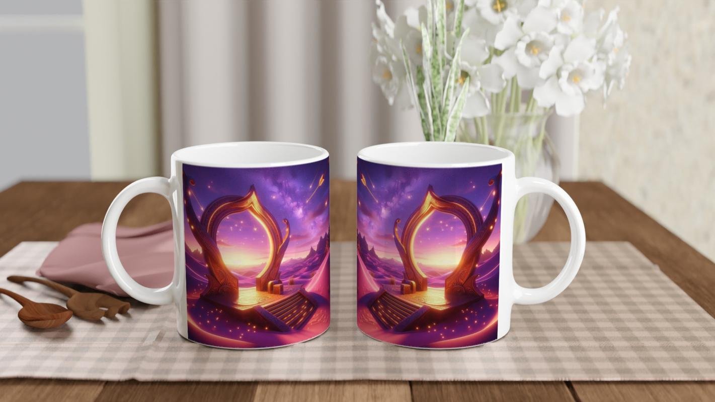 Yay Burcu Baskılı Kahve Kupası - Elementsel Doğa Krallığı Temalı Vs4 - 5