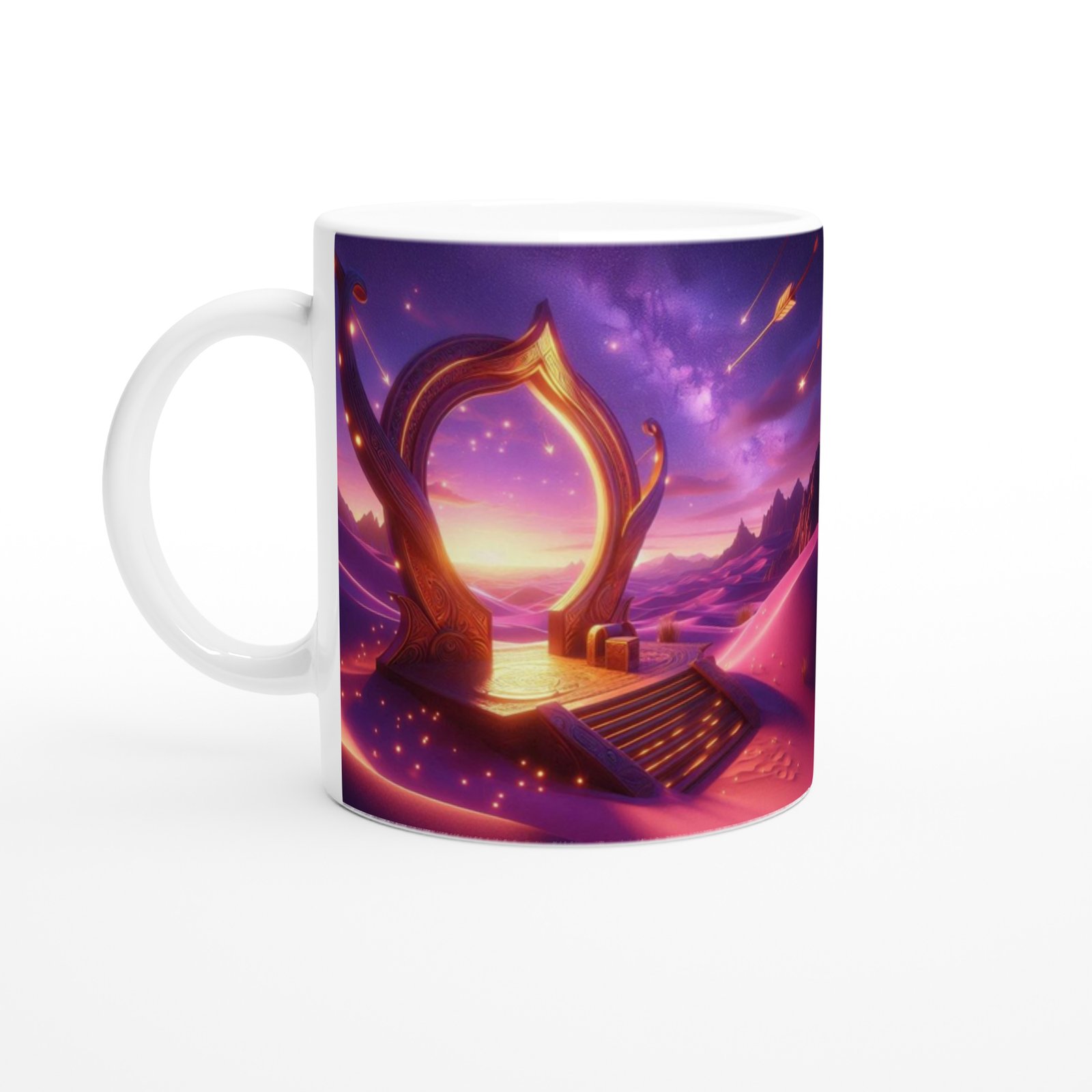 Yay Burcu Baskılı Kahve Kupası - Elementsel Doğa Krallığı Temalı Vs4