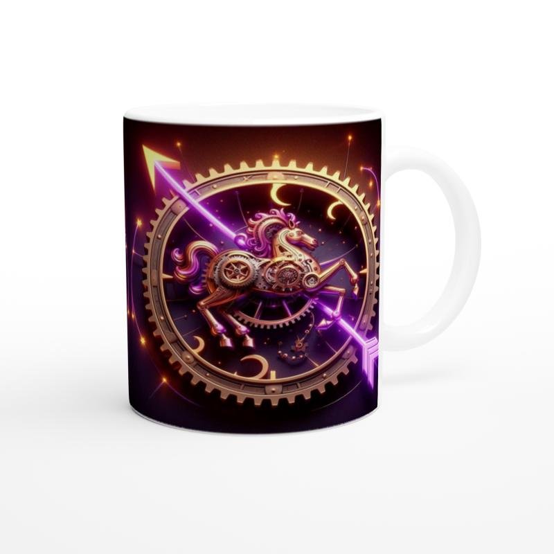 Yay Burcu Baskılı Kahve Kupası - Zamanın Çarkları Astroloji Mekanizması Vs2 - 3