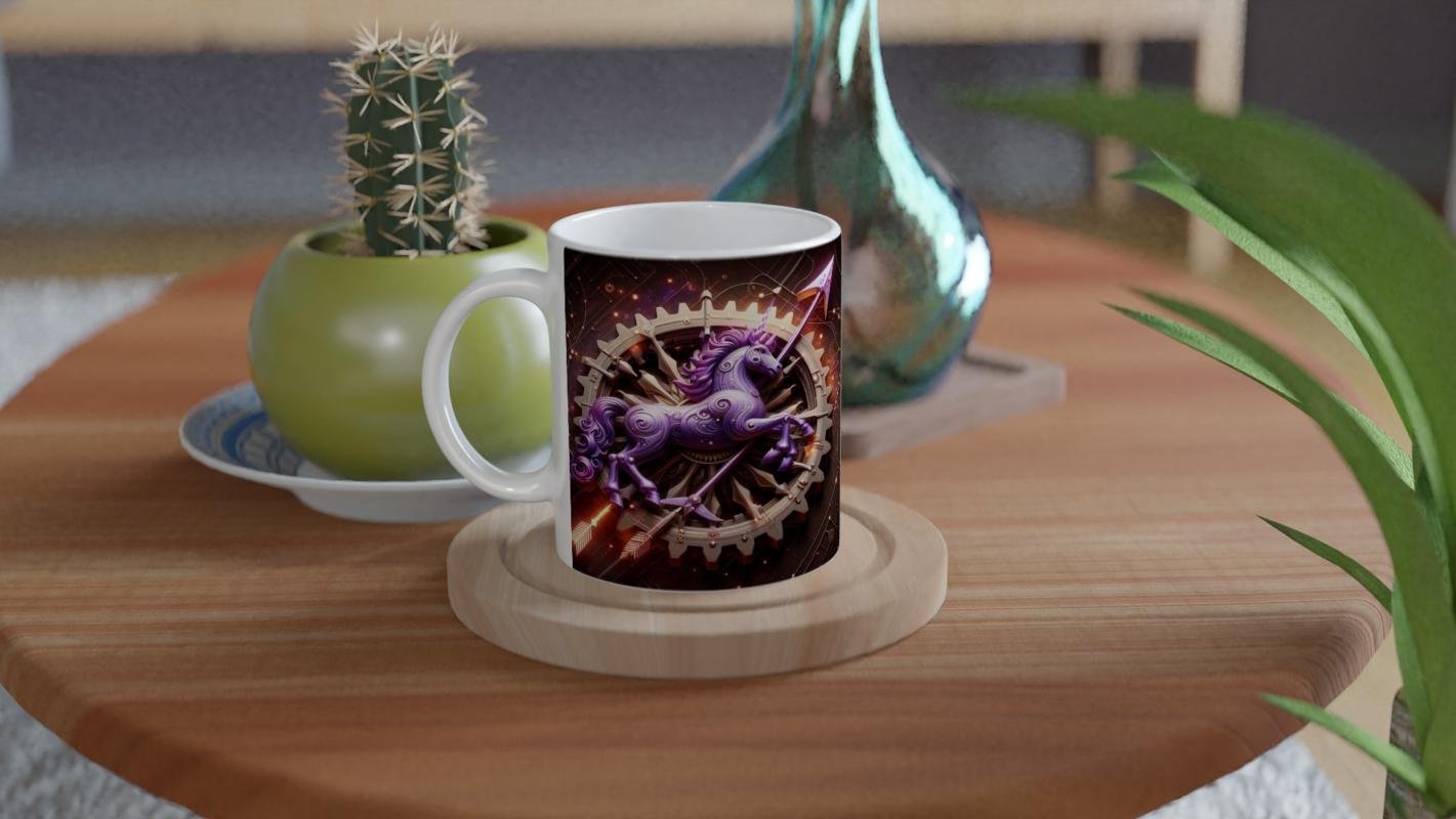 Yay Burcu Baskılı Kahve Kupası - Zamanın Çarkları Astroloji Mekanizması Vs3 - 4