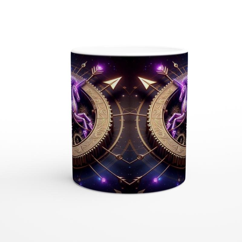 Yay Burcu Baskılı Kahve Kupası - Zamanın Çarkları Astroloji Mekanizması Vs4 - 2