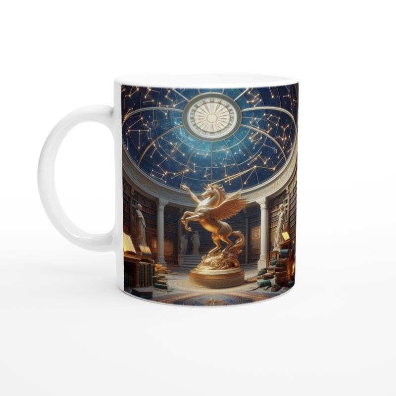 Yay Burcu Baskılı Kahve Kupası - Zodyak Kütüpanesi Vs2