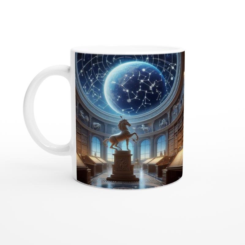 Yay Burcu Baskılı Kahve Kupası - Zodyak Kütüpanesi Vs3