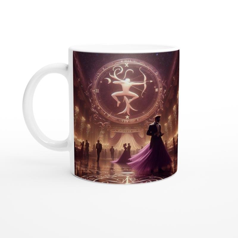 Yay Burcu Baskılı Kahve Kupası - Zodyak Maskeli Balo Vs2